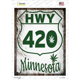 HWY 420 Minnesota Novelty Rectangle Sticker Decal Small