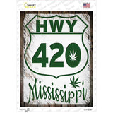 HWY 420 Mississippi Novelty Rectangle Sticker Decal Small