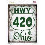 HWY 420 Ohio Novelty Rectangle Sticker Decal Small