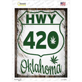 HWY 420 Oklahoma Novelty Rectangle Sticker Decal Small