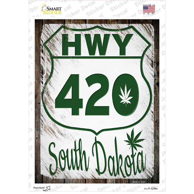 HWY 420 South Dakota Novelty Rectangle Sticker Decal Small