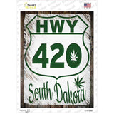 HWY 420 South Dakota Novelty Rectangle Sticker Decal Small