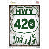 HWY 420 Washington Novelty Rectangle Sticker Decal Small