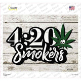 420 Smokers Novelty Rectangle Sticker Decal Small