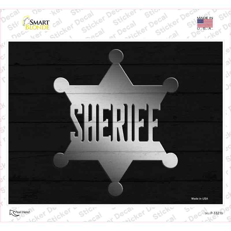 Sheriff Badge Novelty Rectangle Sticker Decal Small