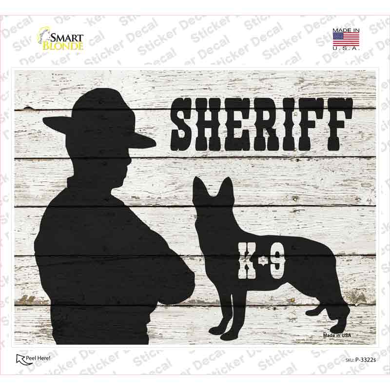 Sheriff K9 Novelty Rectangle Sticker Decal Small