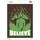 Believe In Bigfoot Novelty Rectangle Sticker Decal Small