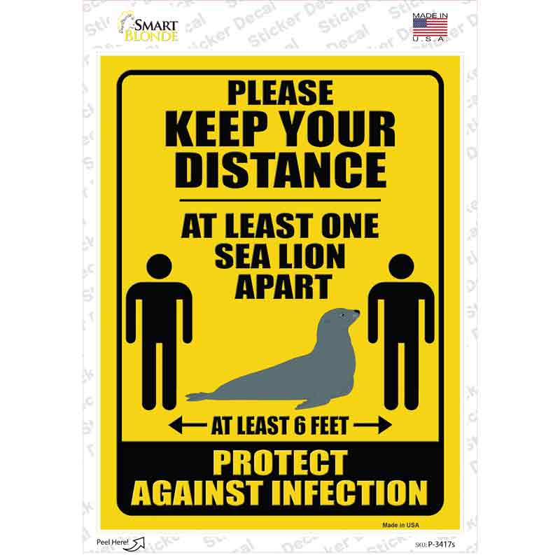 One Seal Apart Novelty Rectangle Sticker Decal