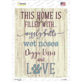 Wigglebutts Wet Noses Doggie Kisses Novelty Rectangular Sticker Decal