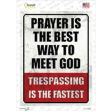 Prayer Meets God Novelty Rectangle Sticker Decal
