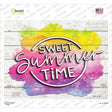 Sweet Summer Time Watercolor Novelty Rectangle Sticker Decal Small