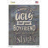 Your Boyfriend Stares Novelty Rectangle Sticker Decal
