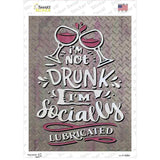 Socially Lubricated Novelty Rectangle Sticker Decal