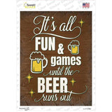 Until Beer Runs Out Novelty Rectangle Sticker Decal