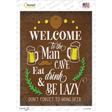 Eat Drink Be Lazy Novelty Rectangle Sticker Decal Small