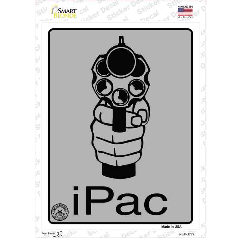 iPac Novelty Rectangle Sticker Decal Small