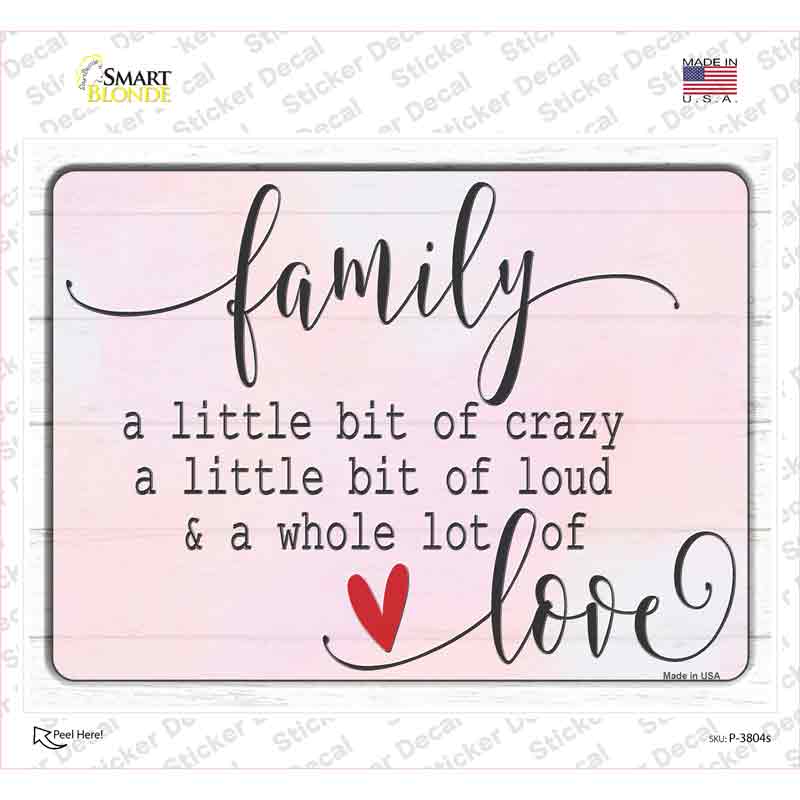 A little Bit of Crazy Novelty Rectangle Sticker Decal