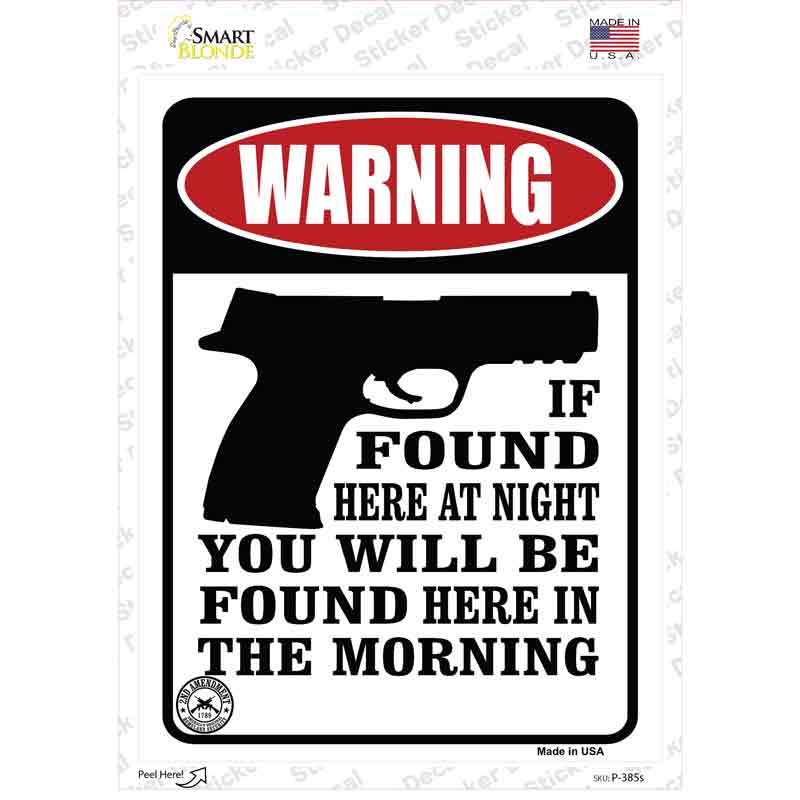 If Found Here Novelty Rectangle Sticker Decal Small