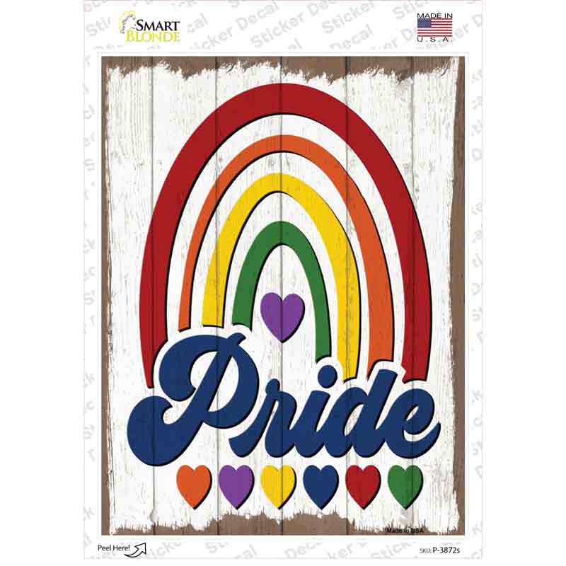 Pride With Rainbow Novelty Rectangle Sticker Decal Small