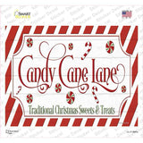 Candy Cane Lane Novelty Rectangle Sticker Decal Small