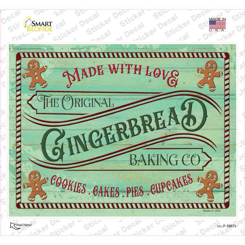 The Original Gingerbread Baking Co Novelty Rectangle Sticker Decal Small