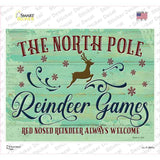 North Pole Reindeer Games Novelty Rectangle Sticker Decal Small