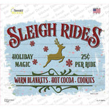 Sleigh Rides Blue Novelty Rectangle Sticker Decal Small