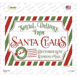 Santa Claus Delivery Novelty Rectangle Sticker Decal Small