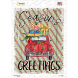 Seasons Greetings Car Novelty Rectangle Sticker Decal Small