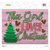 This Girl Loves Christmas Novelty Rectangle Sticker Decal Small