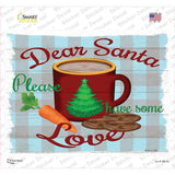 Dear Santa Cookies Novelty Rectangle Sticker Decal Small