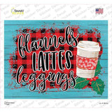 Flannels Lattes Leggings Novelty Rectangle Sticker Decal Small