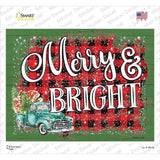 Merry and Bright Novelty Rectangle Sticker Decal Small