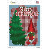 Merry Christmas Red Gnome Novelty Rectangle Sticker Decal Small