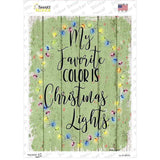 My Favorite Color Christmas Lights Novelty Rectangle Sticker Decal Small