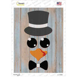 Penguin Face Novelty Rectangle Sticker Decal Small