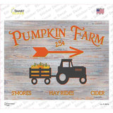 Pumpkin Farm Tractor Novelty Rectangle Sticker Decal Small