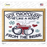 Hot Chocolate Hug Novelty Rectangle Sticker Decal Small