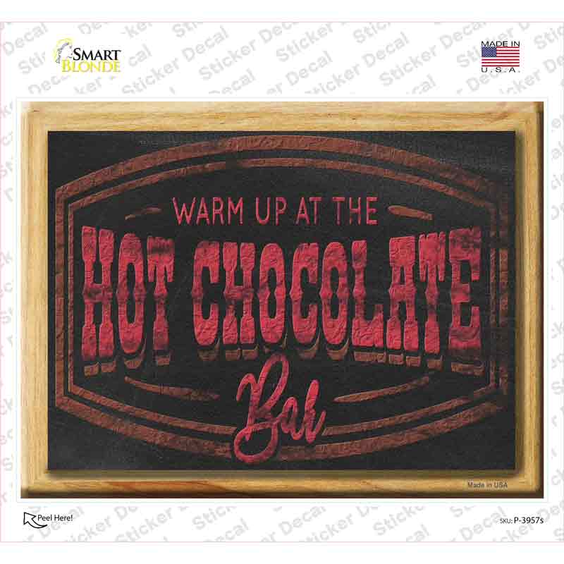 Hot Chocolate Bar Novelty Rectangle Sticker Decal Small