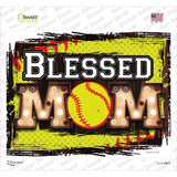 Blessed Softball Mom Novelty Rectangle Sticker Decal
