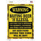 Deer Baiting Illegal Novelty Rectangle Sticker Decal Small