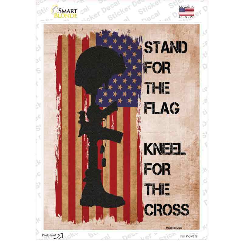 Stand for the Flag Novelty Rectangle Sticker Decal Small