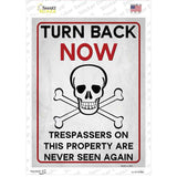 Turn Back Now Novelty Rectangle Sticker Decal Small