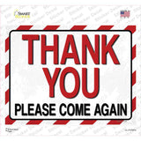Thank You Striped Novelty Rectangle Sticker Decal