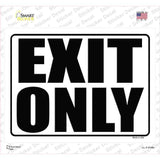 Exit Only White Novelty Rectangle Sticker Decal