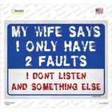 Two Faults Dont Listen Novelty Rectangle Sticker Decal