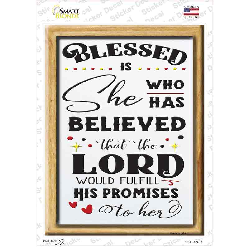 The Lord Would Fulfill His Promises Novelty Rectangle Sticker Decal
