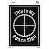 My Peace Sign Novelty Rectangle Sticker Decal Small