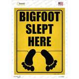 Bigfoot Slept Here Novelty Rectangle Sticker Decal Small