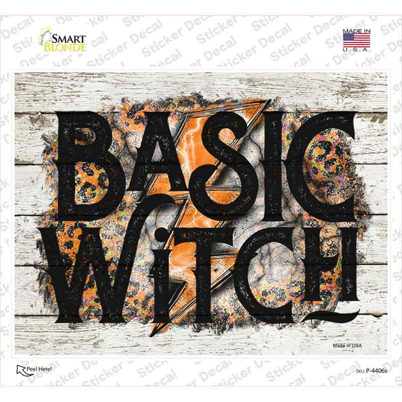 Basic Witch Novelty Rectangle Sticker Decal Small